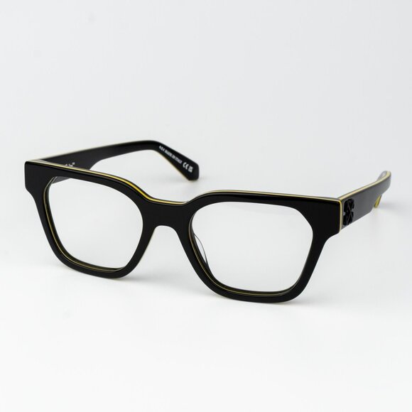 Off-White STYLE 7P Women Eyeglasses Black Yellow Square OERJ07P STYLE 7P 1300 - Picture 1 of 12